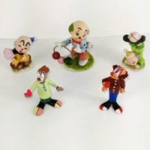 Just sold Vintage Porcelain & Clay Clowns Figurines Set of 5